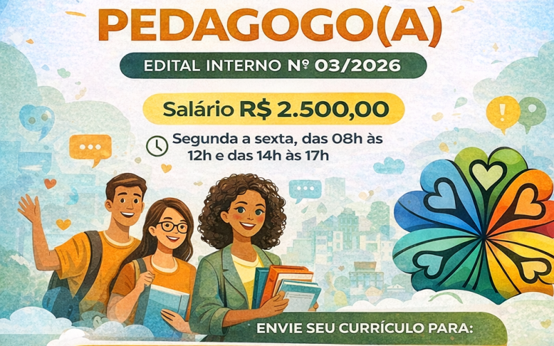 AMOBB abre seleção para pedagogo em projeto social voltado a crianças e adolescentes em Arapiraca