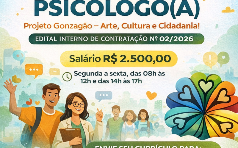 AMOBB abre seleção para psicólogo em projeto voltado a crianças e adolescentes em Arapiraca